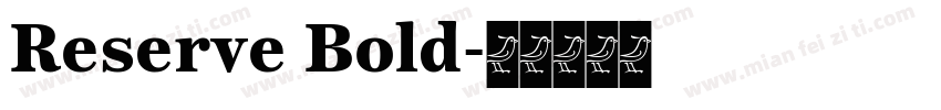 Reserve Bold字体转换